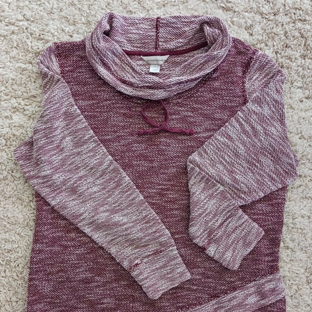 Christopher & Banks Co. Woman's Long Sleeve Sweater Red White Size XL Cotton